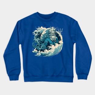 Poseidon Greek God of the Sea. Poseidon art Crewneck Sweatshirt